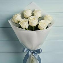 Букет 7 Белых роз Эдлесс Лав в Нижнедевицке