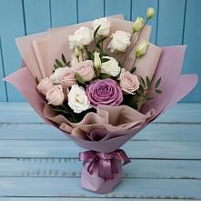 Букет цветов из:  Розы и Лизиантусы #REPLACE_PRED# Нижнедевицке