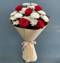 Букет цветов из:  Розы и Хризантемы #REPLACE_PRED# Нижнедевицке