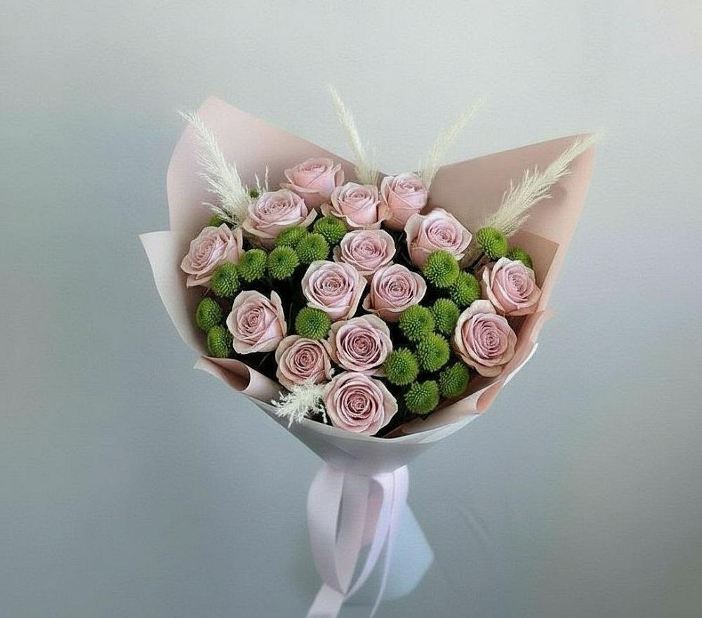 Букет цветов из: Розы и Хризантемы в Нижнедевицке