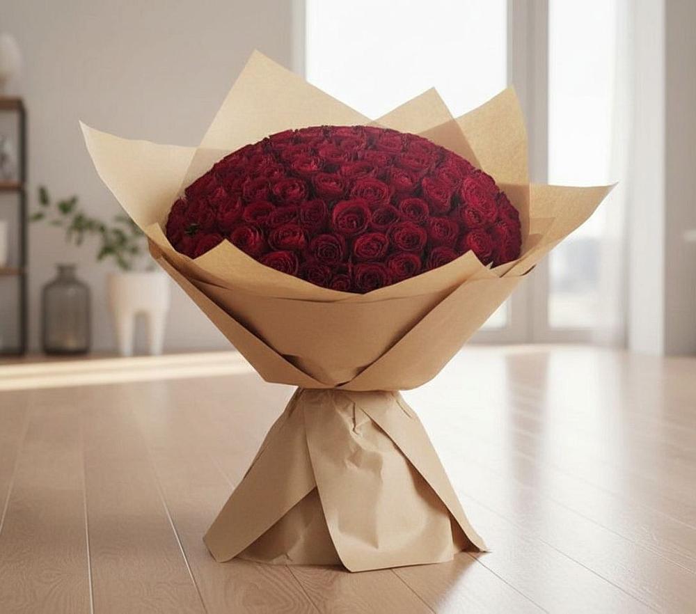 Букет 101 Красная роза в Нижнедевицке